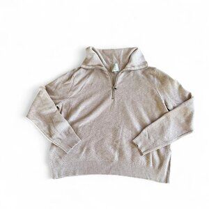 Sioni Women's Quarter Zip Pull Over Textured‎ Sweater size XL